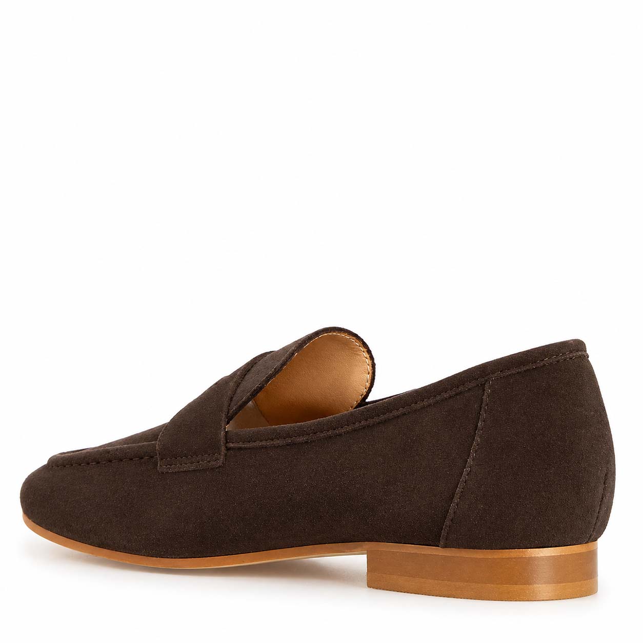 Leonardo Brenta Mocassino Camoscio Marrone Scuro