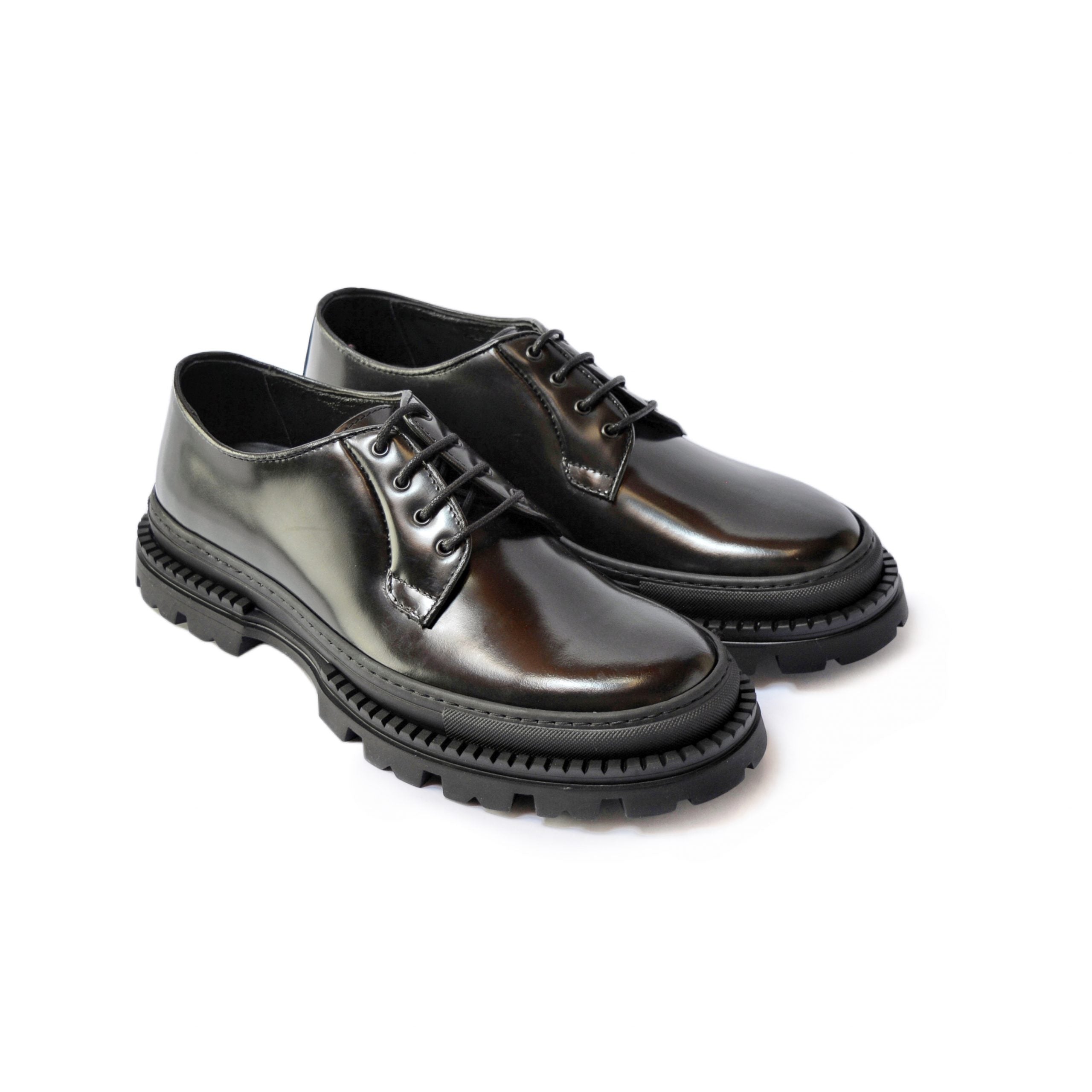 Ton Goût Derby Dragon scarpe basse uomo nere 5 cm