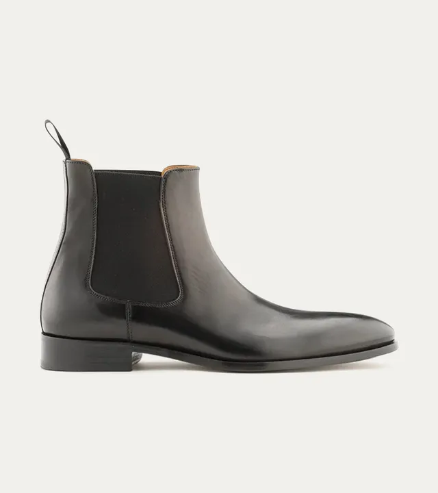 Ace Marks Troy chelsea uomo pelle nero antique vitello