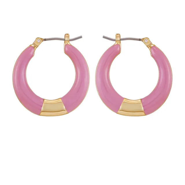 Vince Camuto Orecchini a cerchio oro smalto rosa