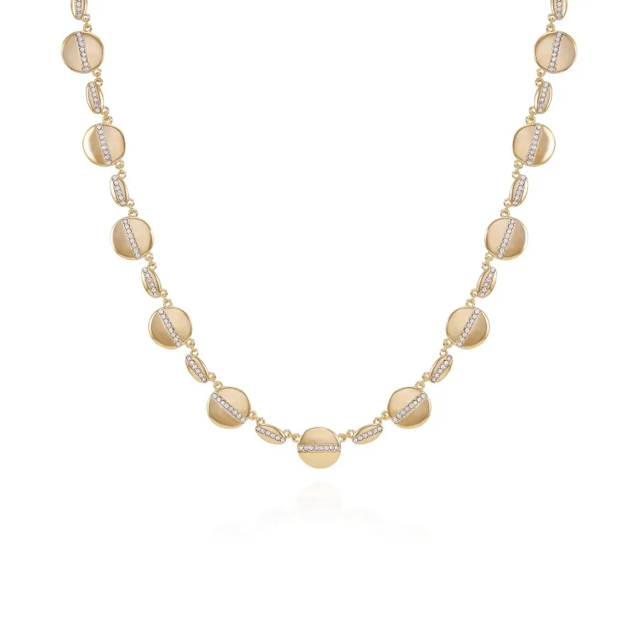 Vince Camuto collana multi-moneta pavé oro con ciondoli