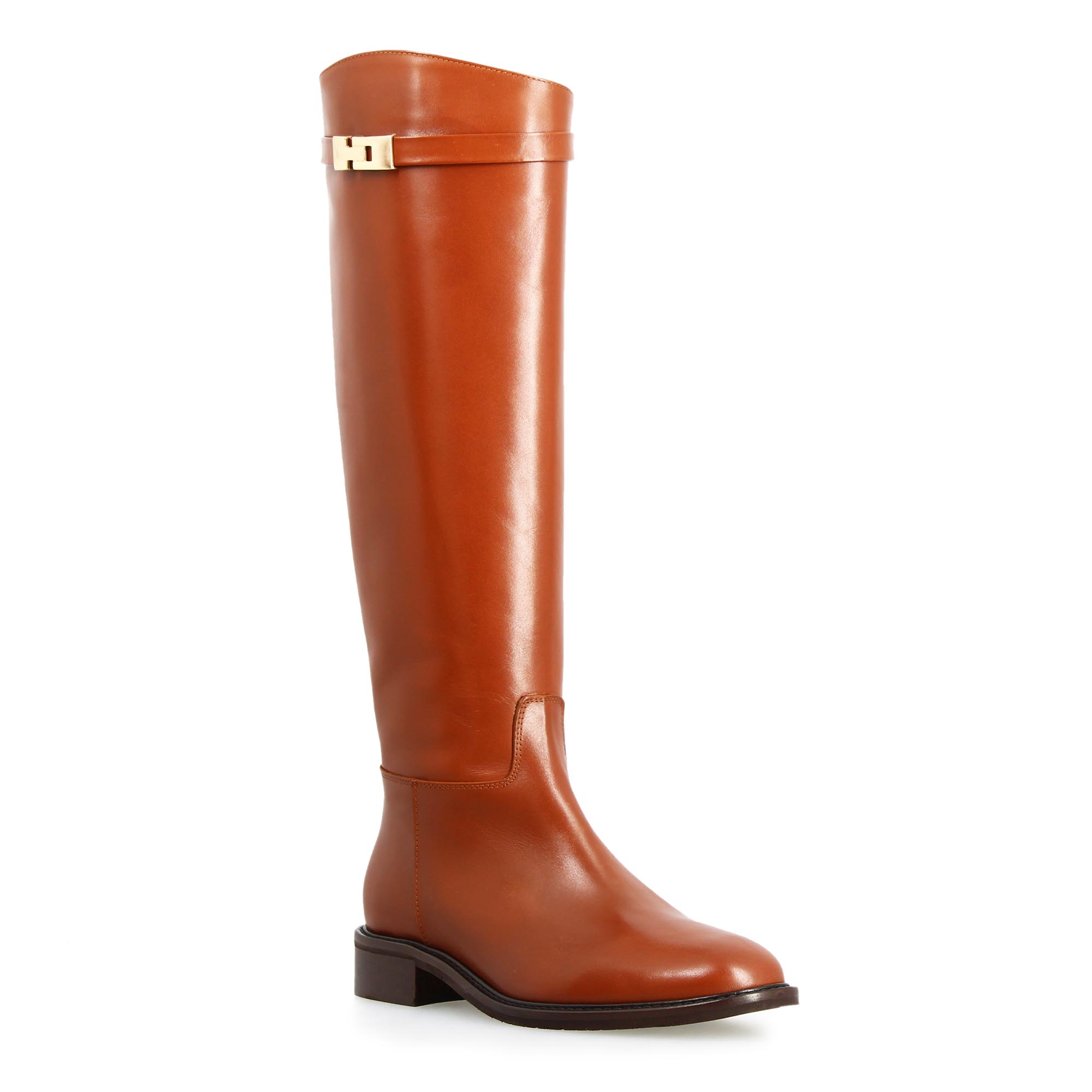 Leonardo Shoes Caracalla Stivale Donna Pelle Marrone Fibbia
