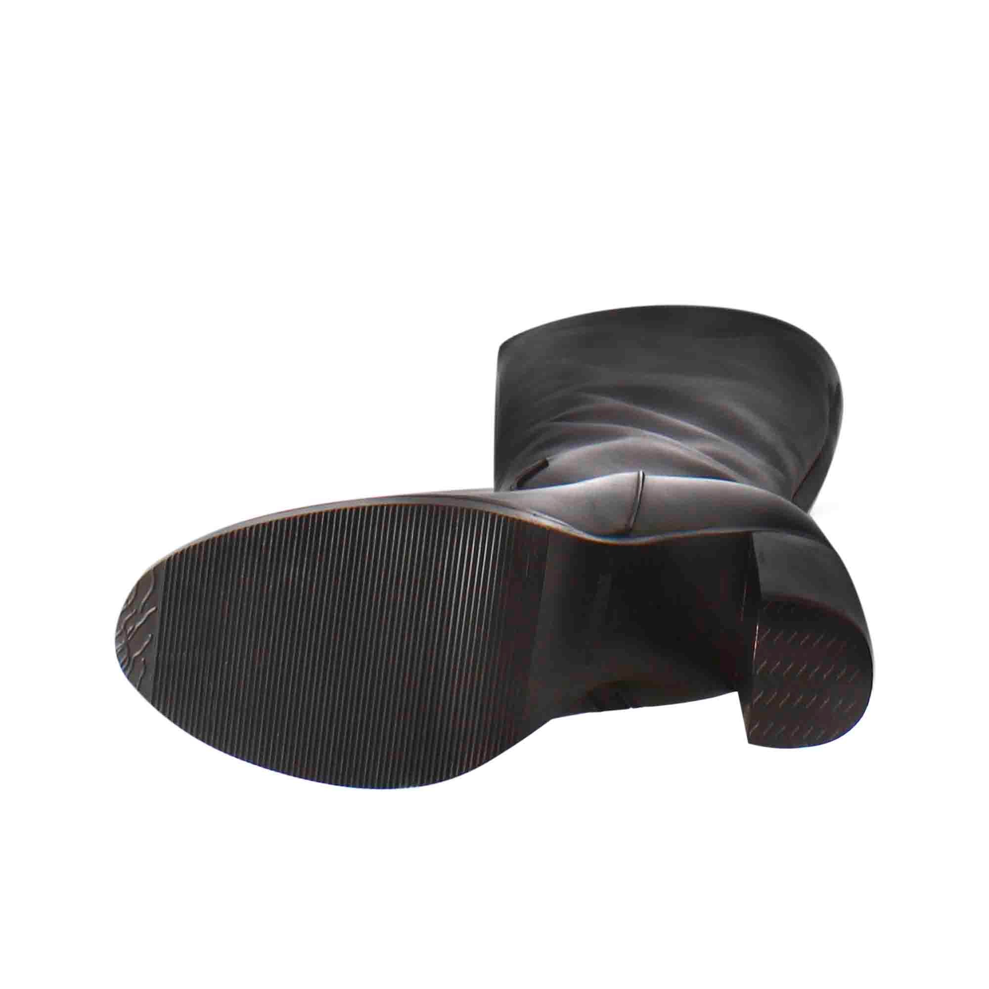 Leonardo Shoes Stivale Donna Tacco Alto Pelle Nera