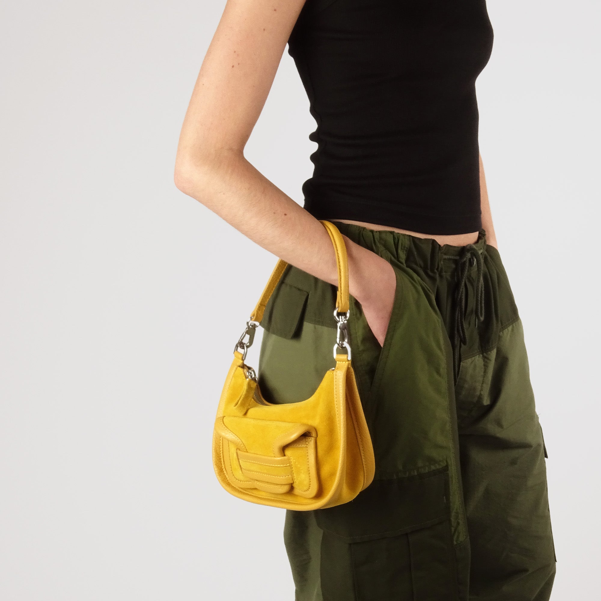 Pierre Hardy Alpha Day Mini borsa tracolla gialla pelle
