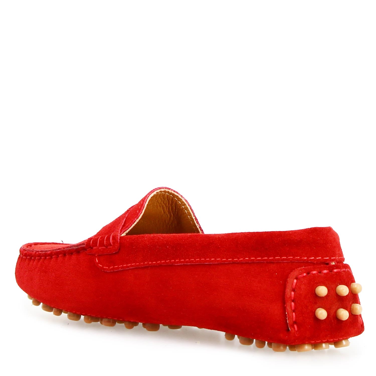 Leonardo Shoes Garda Mocassini Donna Rossi Camoscio