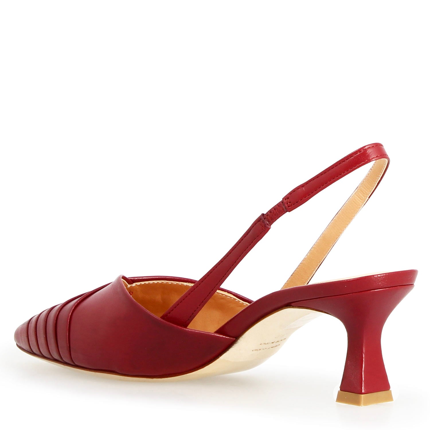 Leonardo Apollina sandalo slingback pelle rossa