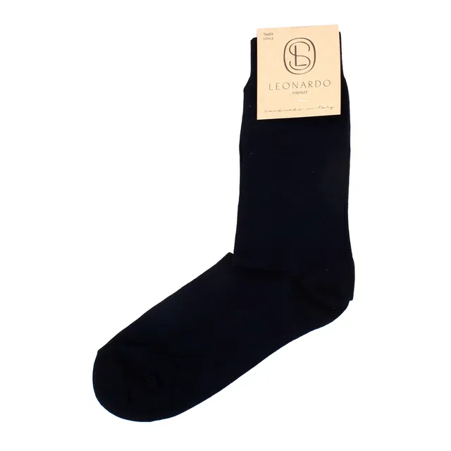 Leonardo Shoes Accessori Uomo calzini filo Scozia nero