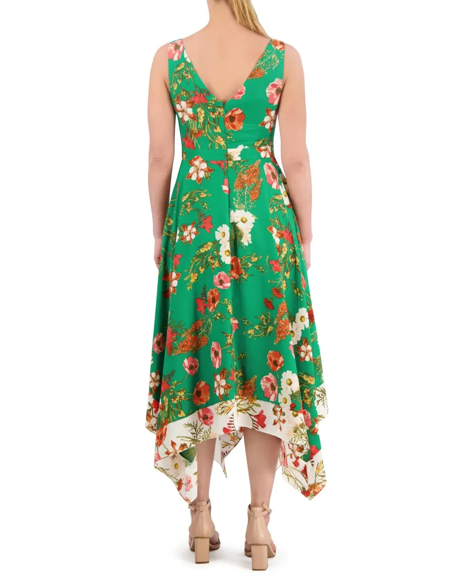 Vince Camuto Abito Petite stampa floreale orlo fazzoletto