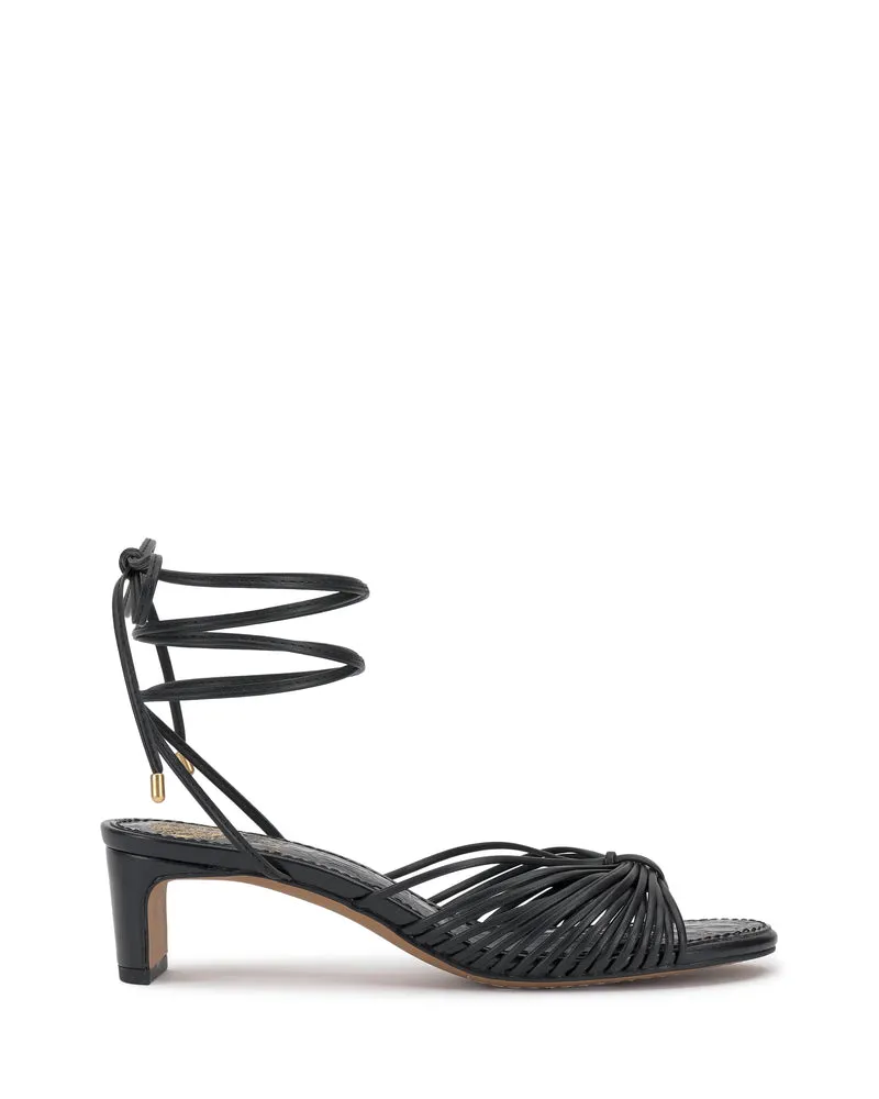 Vince Camuto Lory Kitten Heel Sandali Donna Tacco Basso con Lacci