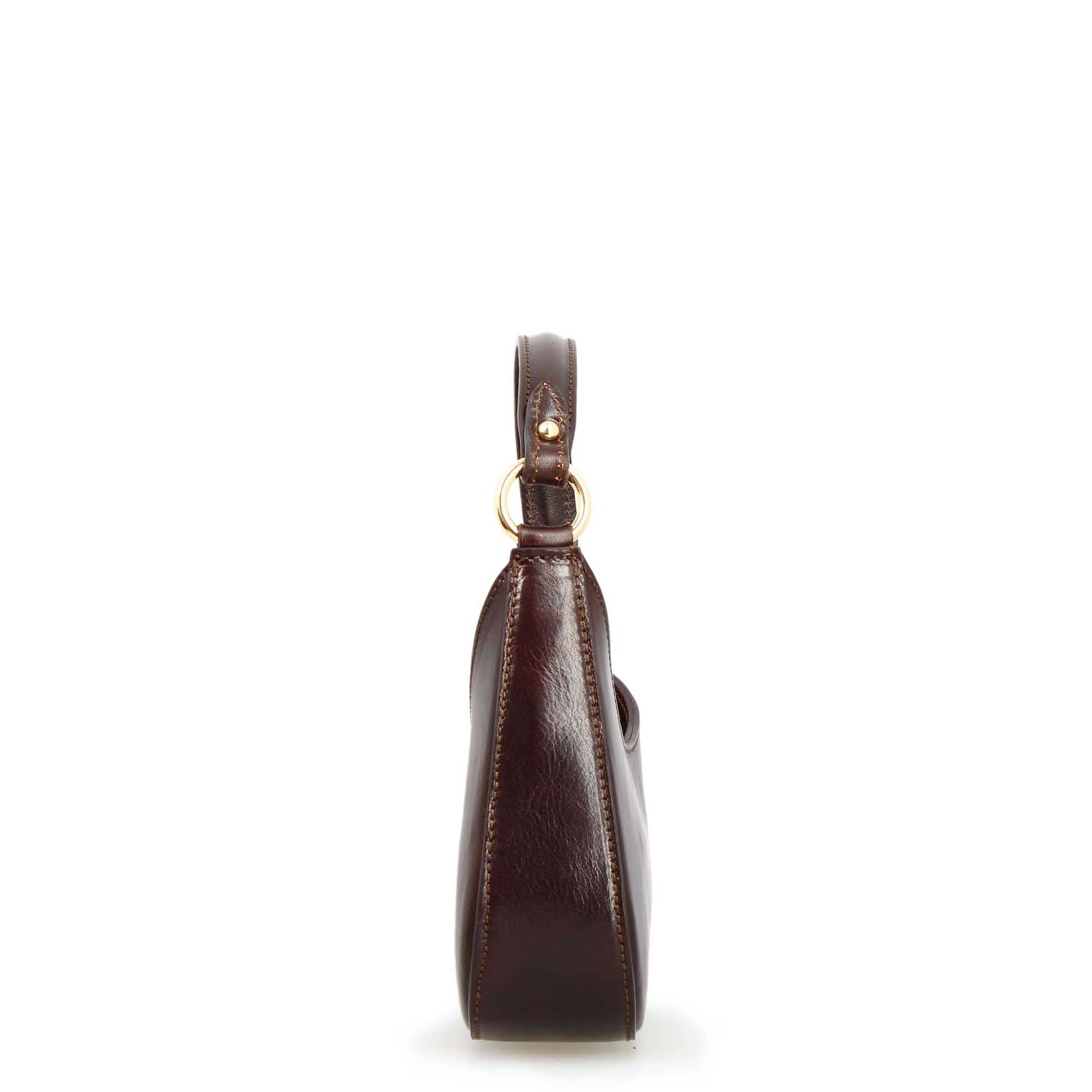 Leonardo Shoes Isotta S Mini Borsa Marrone Scuro