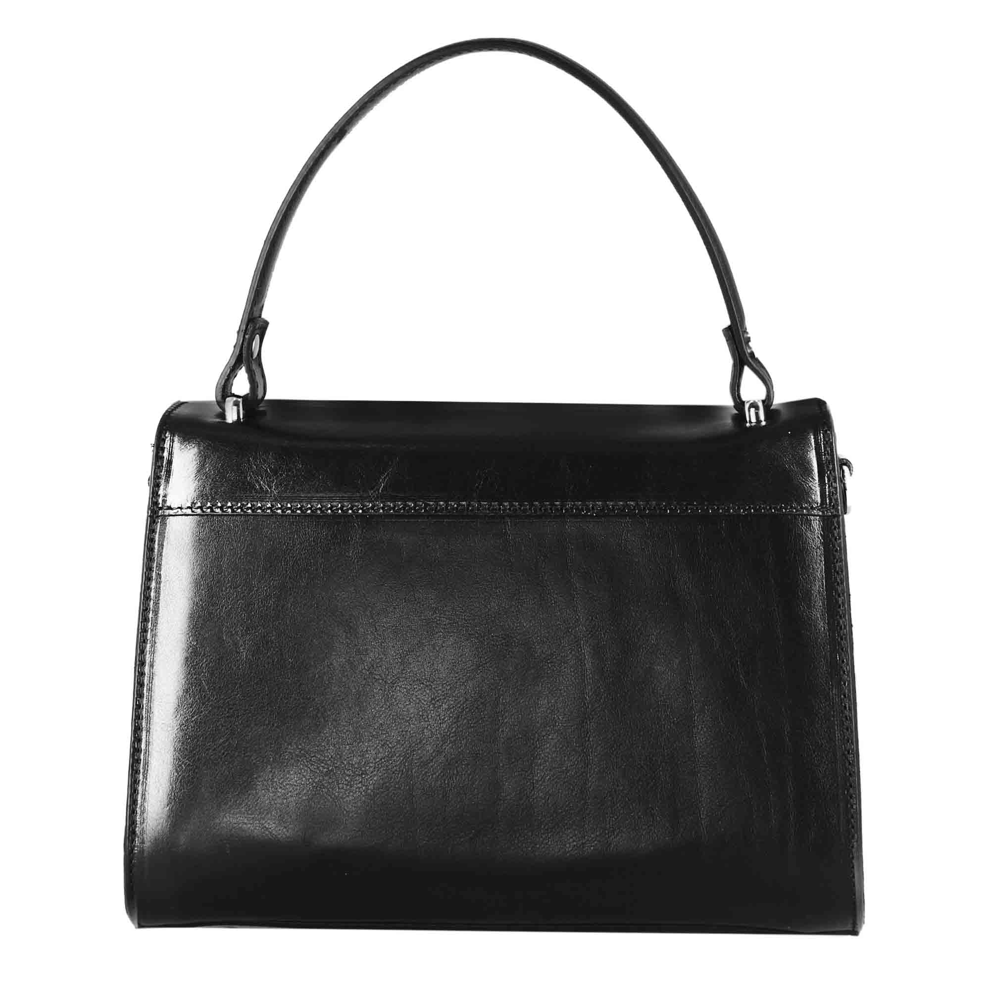 Leonardo Shoes Lucrezia bauletto donna pelle nero