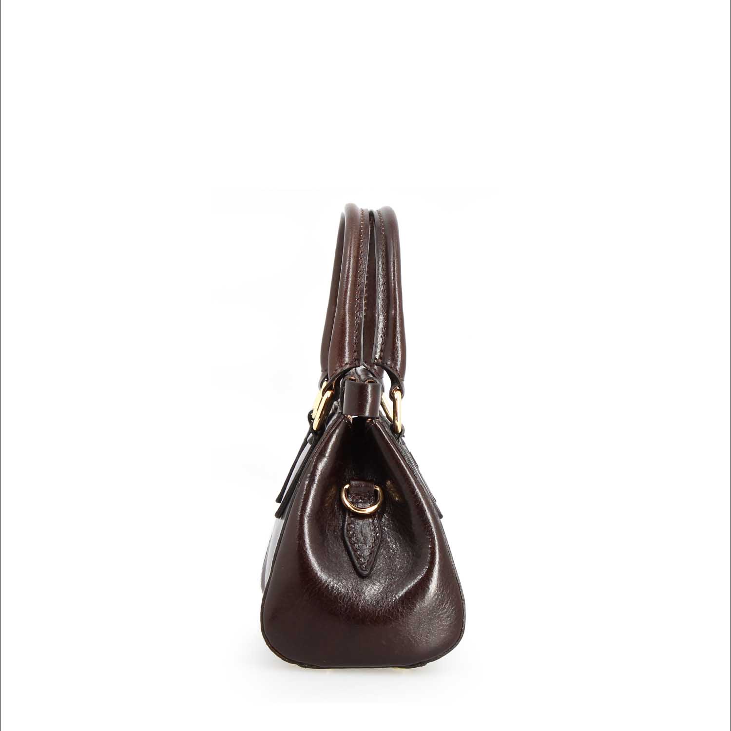 Leonardo Fiorenza borsa donna pelle marrone scuro