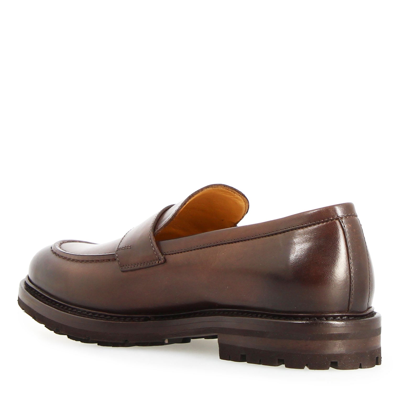 Leonardo Shoes Dioniso Marrone Scuro Mocassini Uomo Pelle
