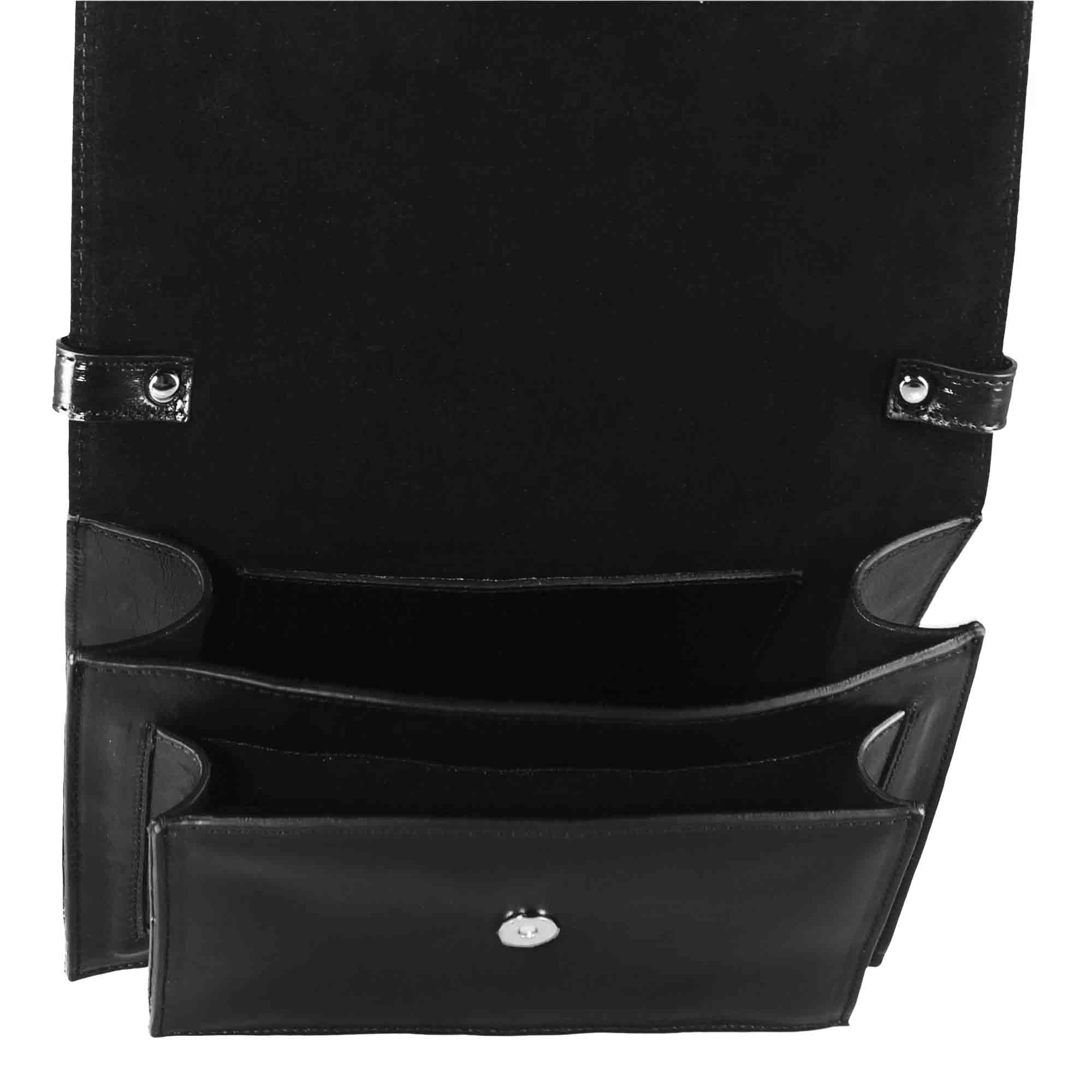 Leonardo Shoes Contessina Borsa Donna Pelle Nera