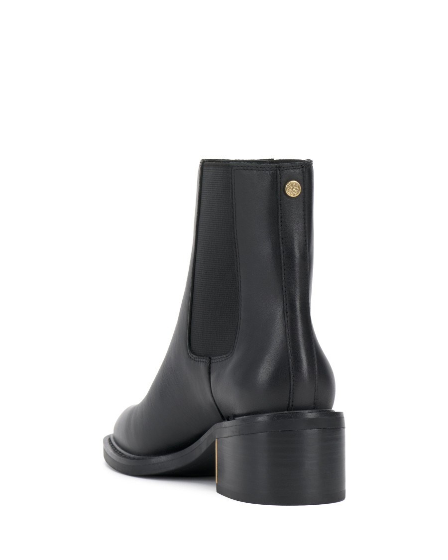 Vince Camuto Glina Stivaletti Chelsea Tacco Blocco Oro