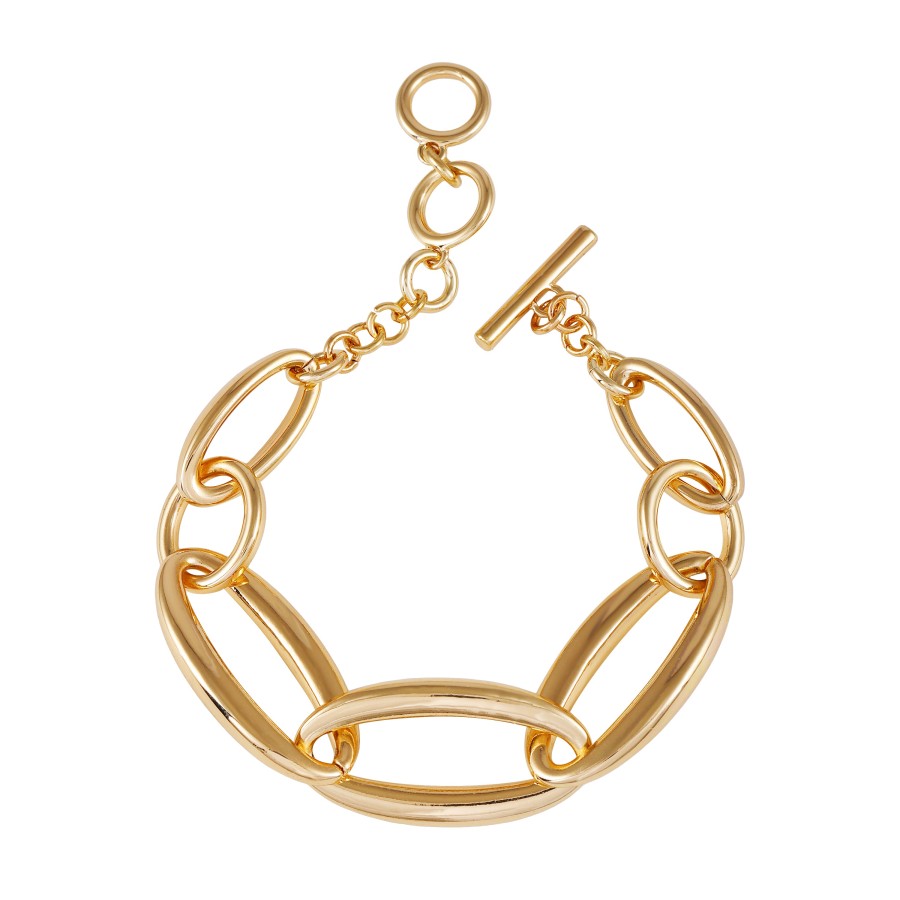 Vince Camuto bracciale oro maglie ovali barilotto