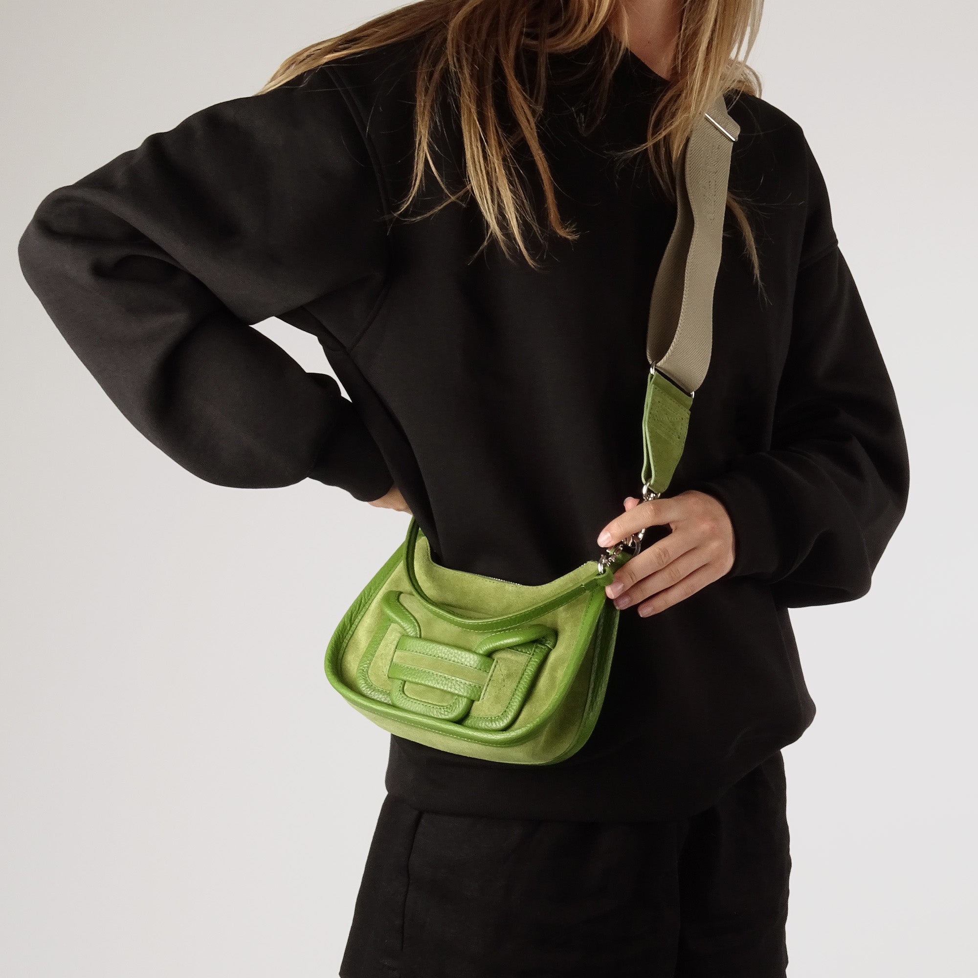 Pierre Hardy Alpha Day Mini borsa tracolla verde pelle TU