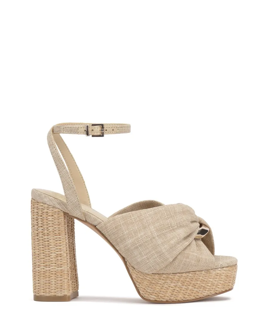 Vince Camuto Phebie Sandalo Plateau Tacco a Blocco Oro