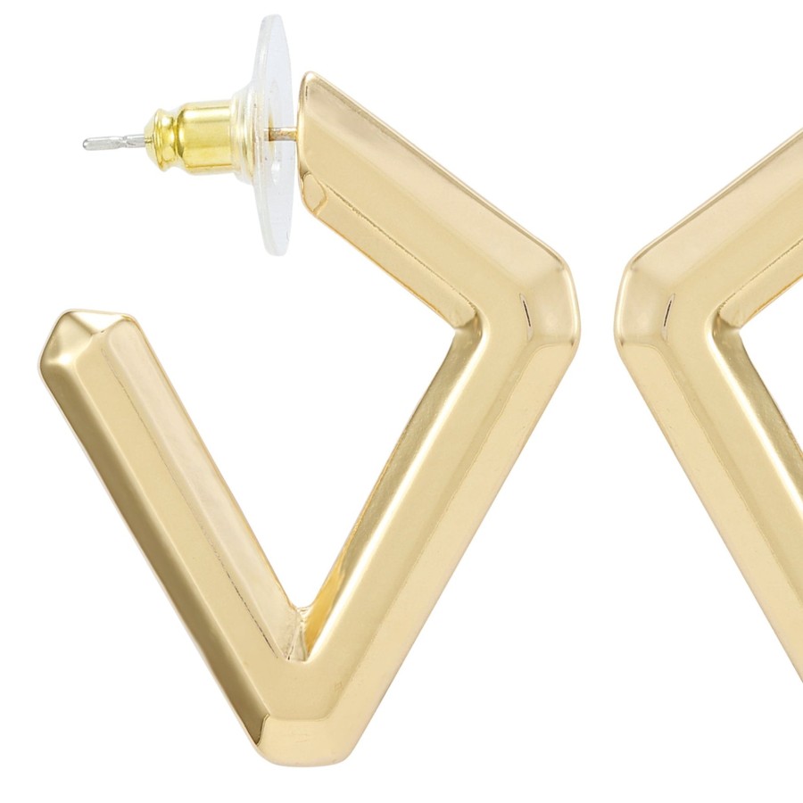 Vince Camuto orecchini cerchio oro forma diamante