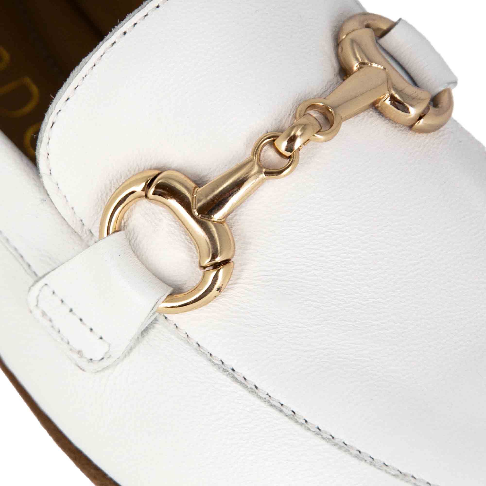 Leonardo Shoes Mocassini Donna mocassini bianco pelle morsetto