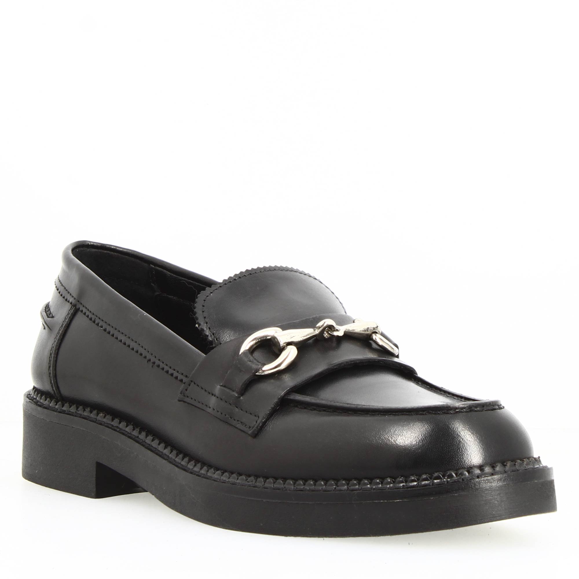 Leonardo Shoes Domitilla23 Mocassini Donna Pelle Nero