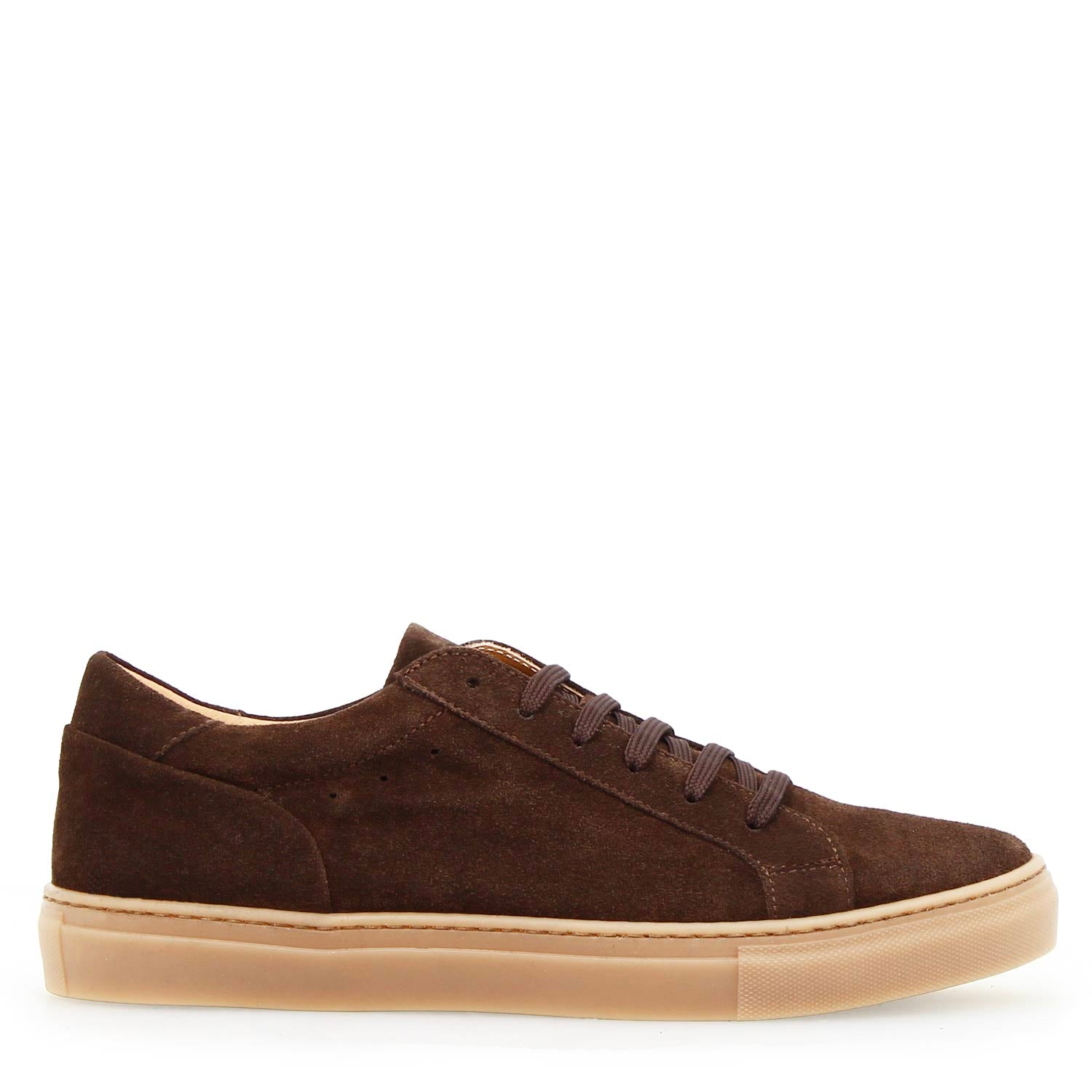 Leonardo Shoes Pitagora sneakers uomo marrone scamosciata