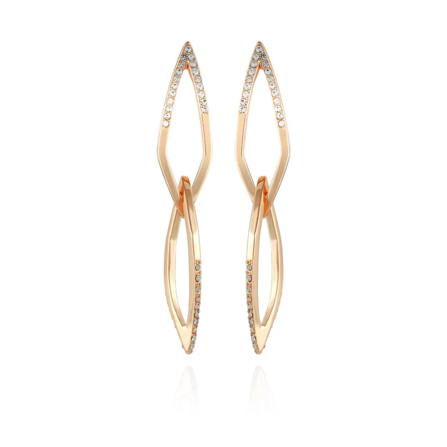Vince Camuto Orecchini Donna Placcati Oro 14K Pietra Cristallo Goccia