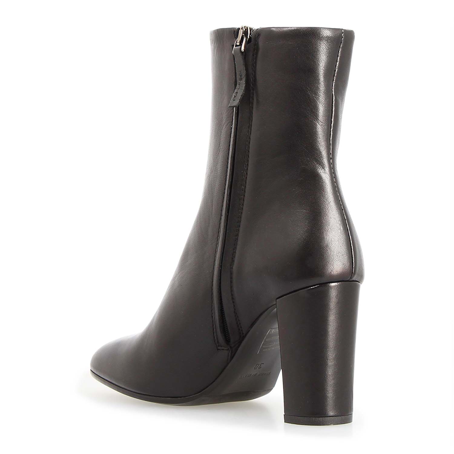 Leonardo Shoes Vesper P Nero stivaletti donna tacco 8 cm