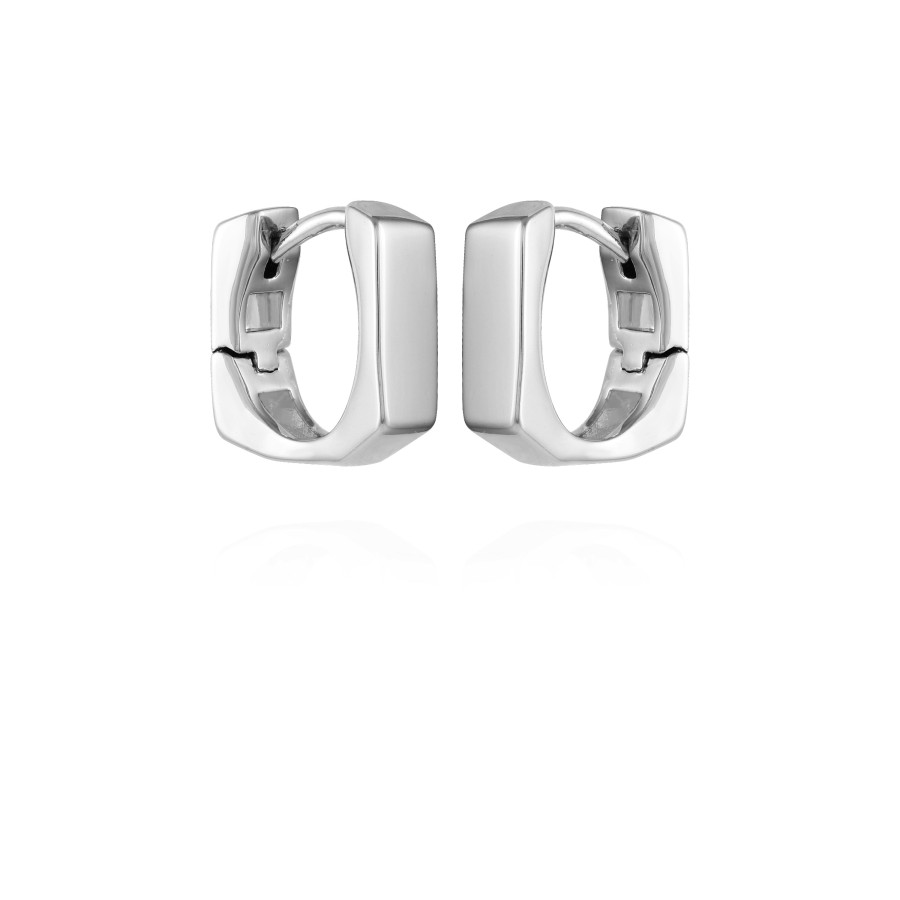 Vince Camuto Earrings Orecchini Cerchio Rettangolari Argento