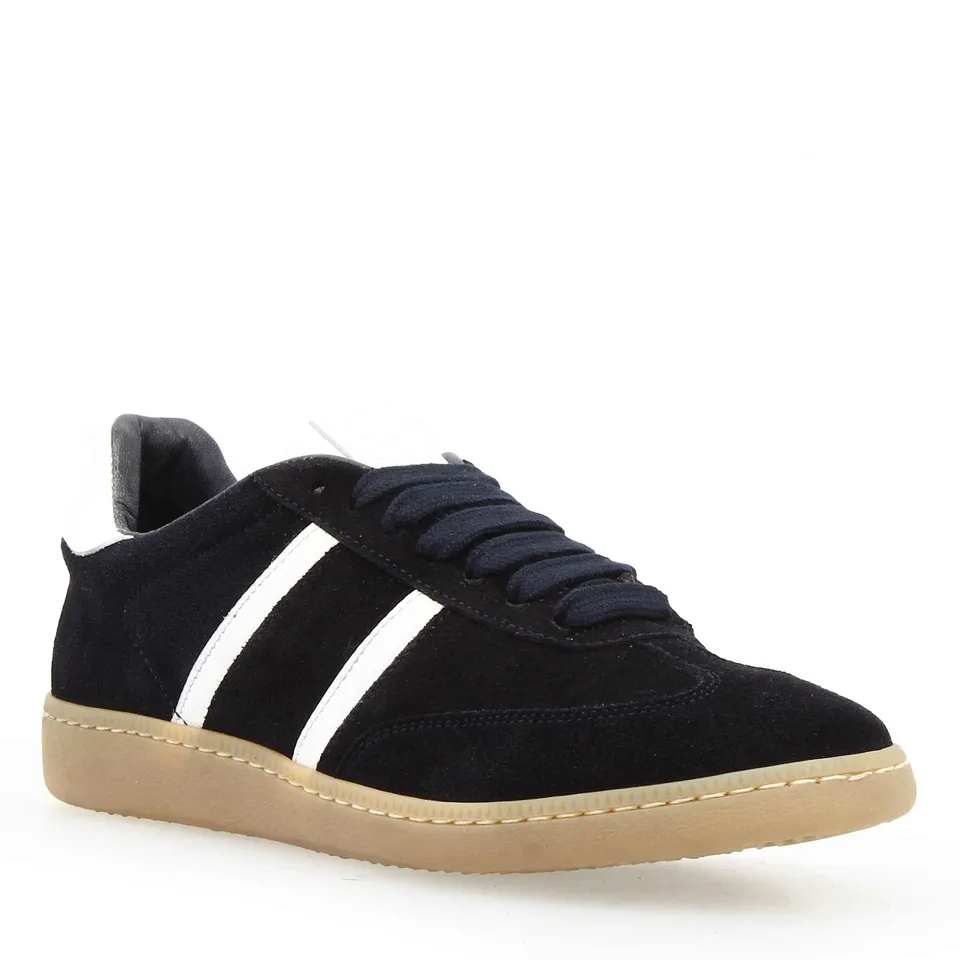 Leonardo Bizantina C sneakers pelle scamosciata blu