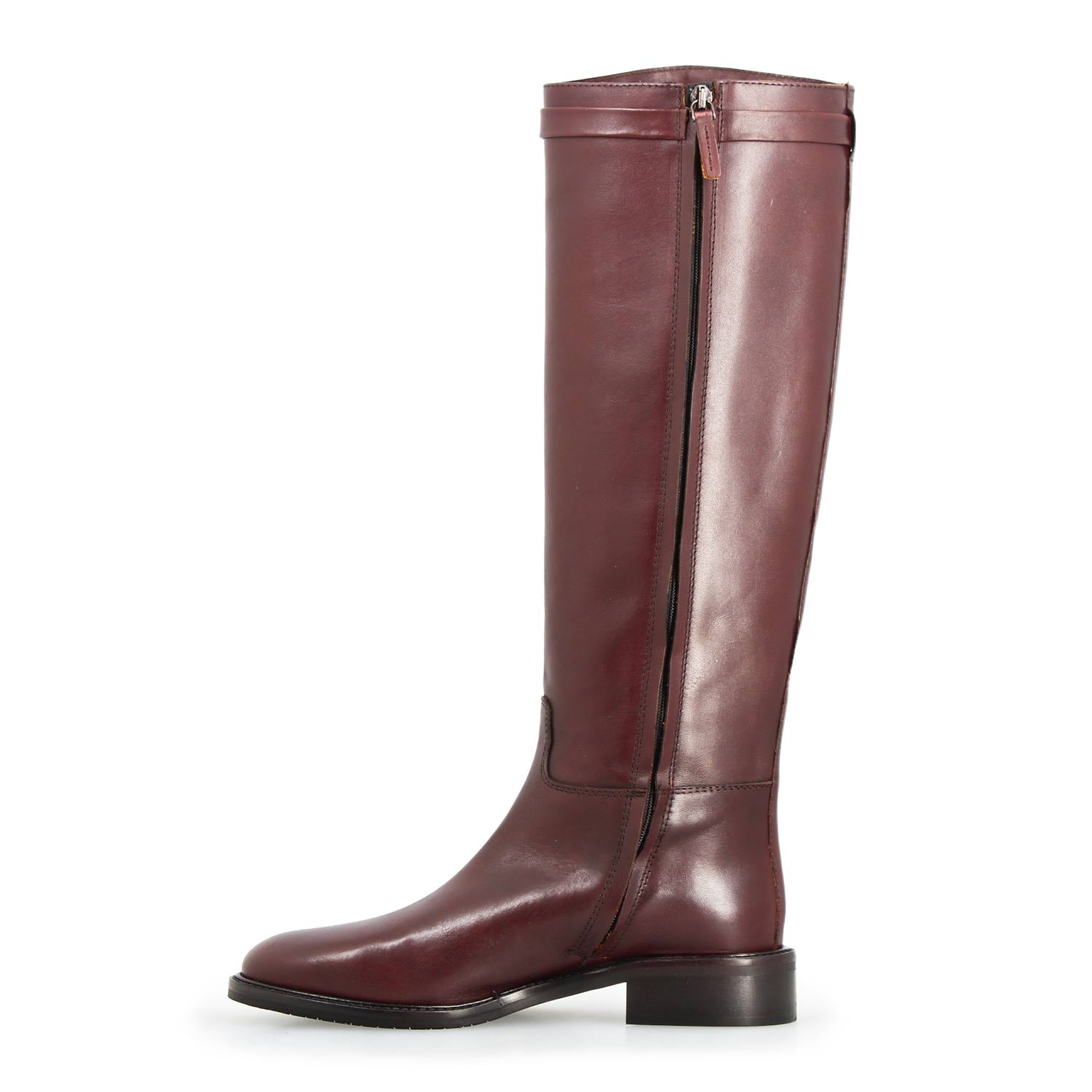 Leonardo Shoes Stivali Caracalla Donna Pelle Bordeaux