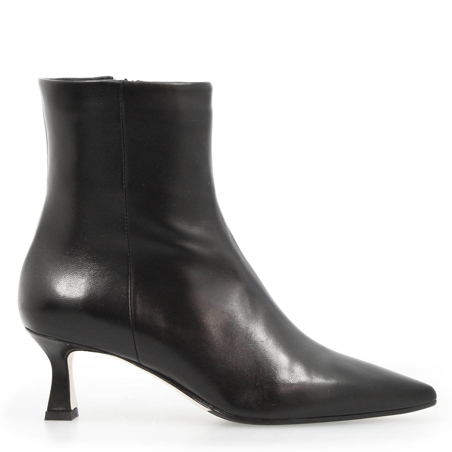 Leonardo Shoes Gioconda stivaletto donna pelle nera tacco 5 cm