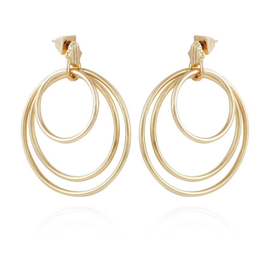 Vince Camuto orecchini pendenti triplo cerchio oro