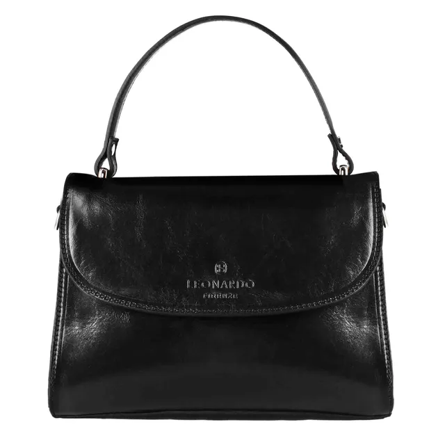 Leonardo Shoes Lucrezia bauletto donna pelle nero