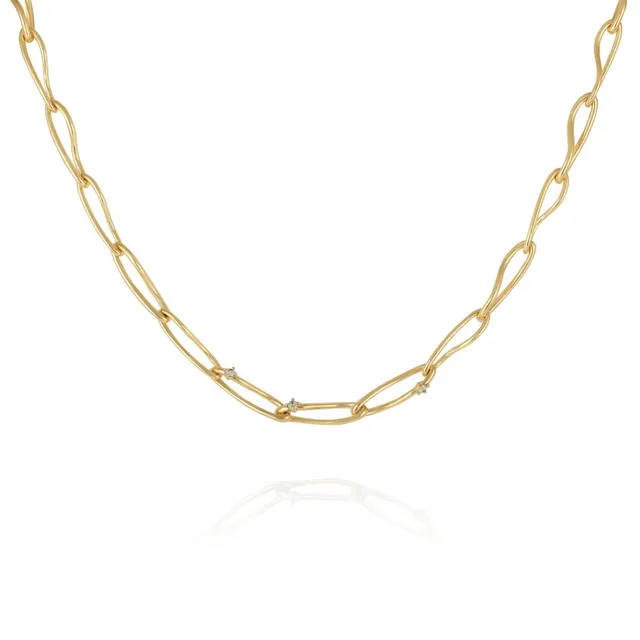 Vince Camuto Collana Catena Maglie Intrecciate Color Oro Donna