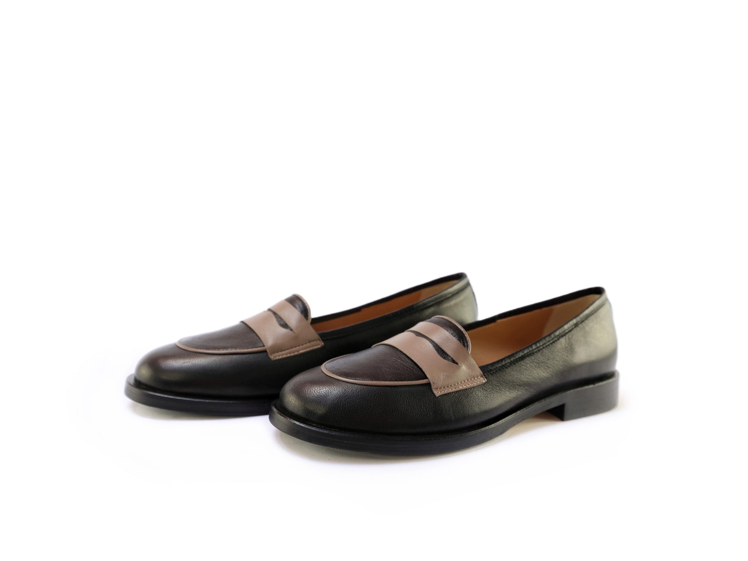 Ton Goût Anna Mocassino Donna Nero Beige 38 Nappa
