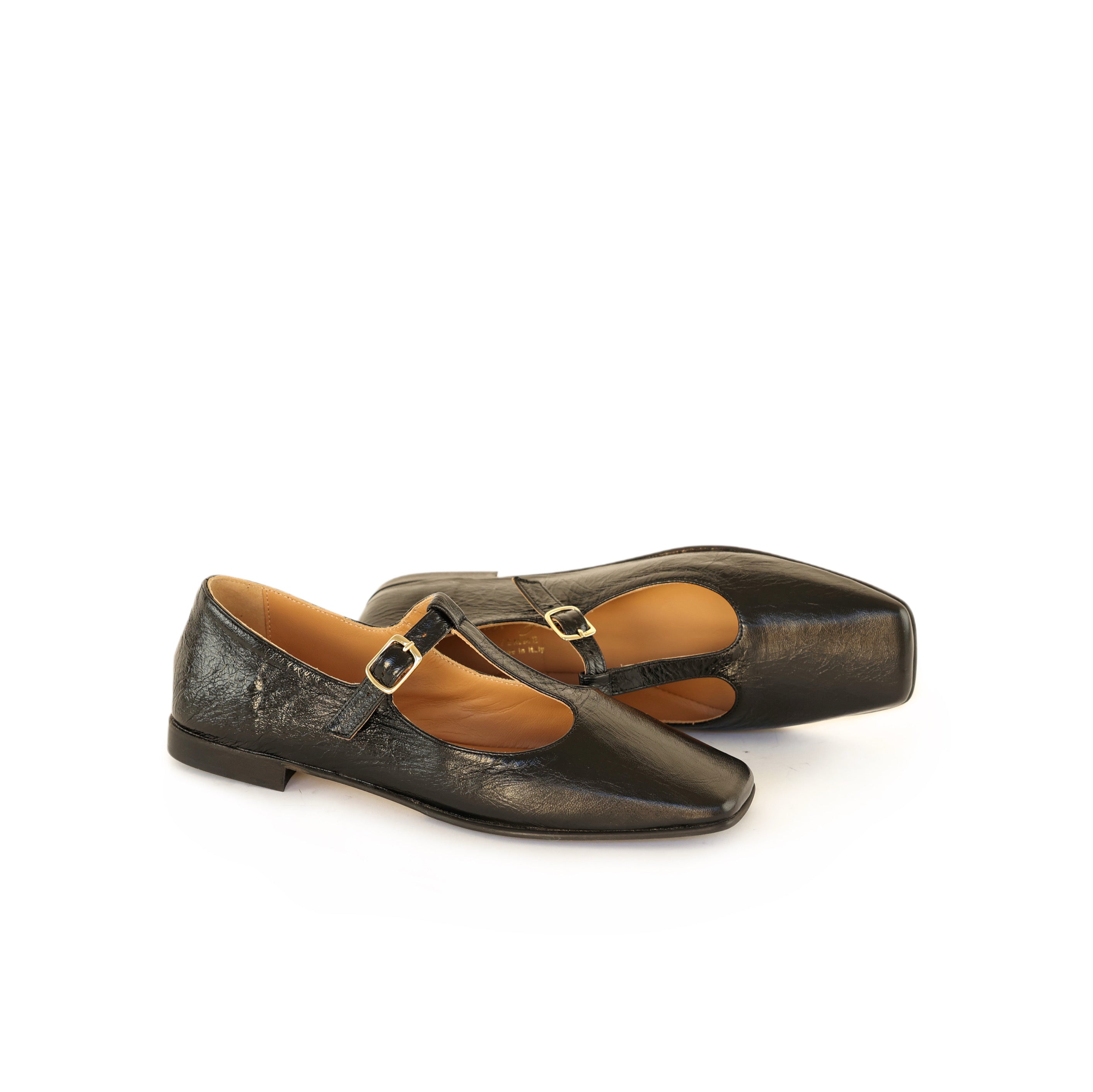 Ton Goût Paris Blue ballerina donna 36 blu nappa laminata