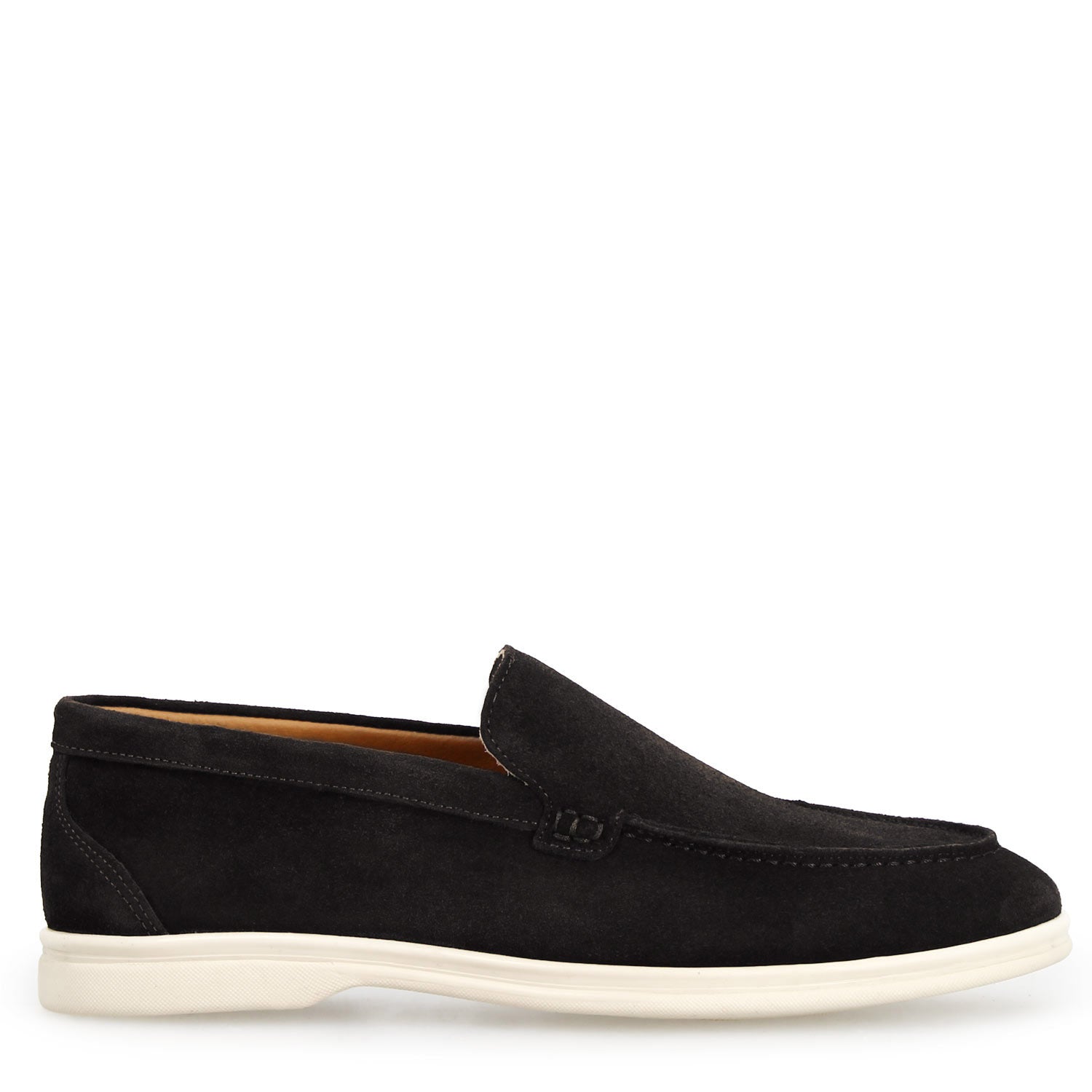 Leonardo Shoes Elite Nero mocassini uomo camoscio nero