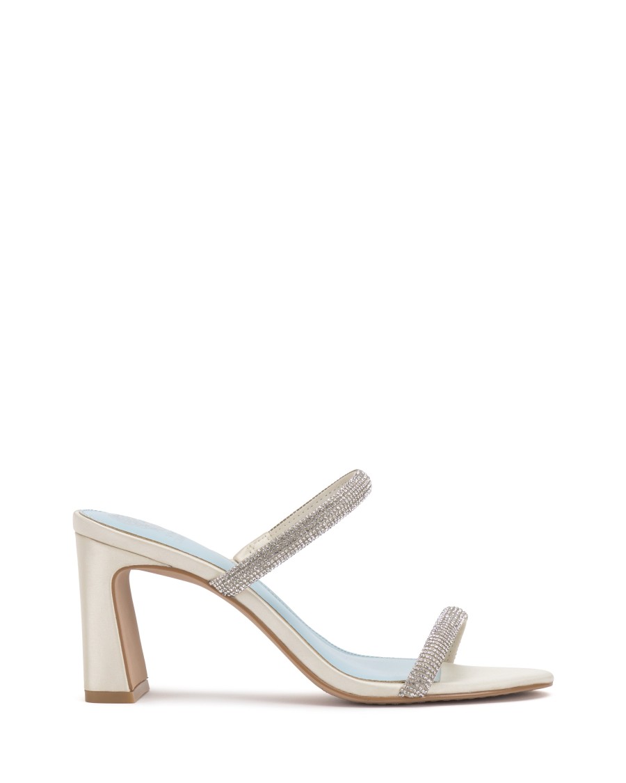 Vince Camuto Azarah Mules Donna Strass Tacco a Blocco