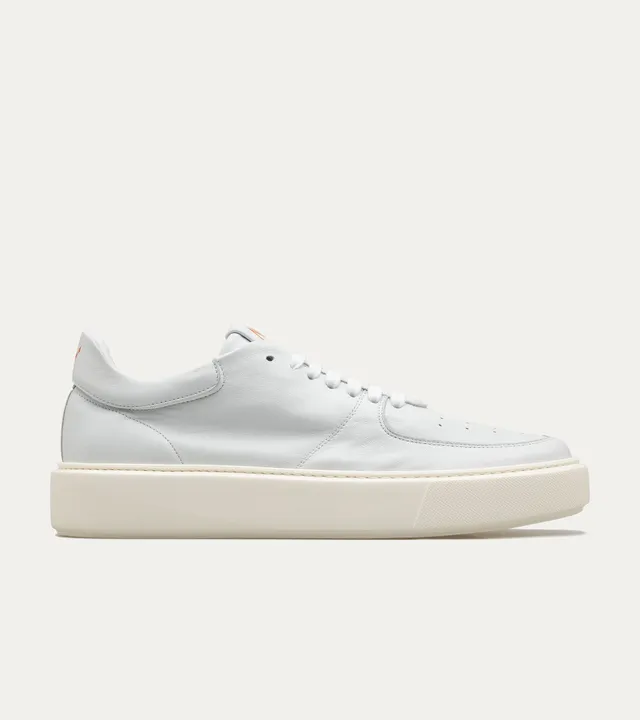 Ace Marks Kody sneakers uomo pelle bianco ghiaccio ultraleggere