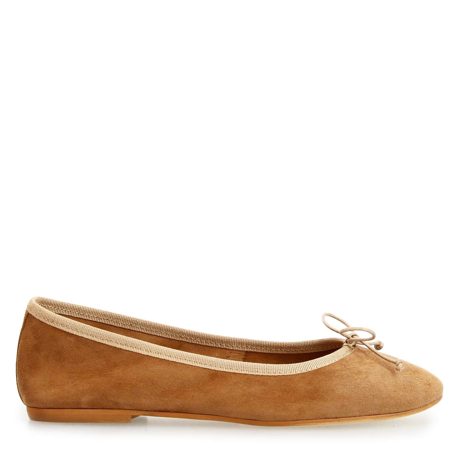 Leonardo Shoes Fiocco ballerine donna camoscio marrone chiaro