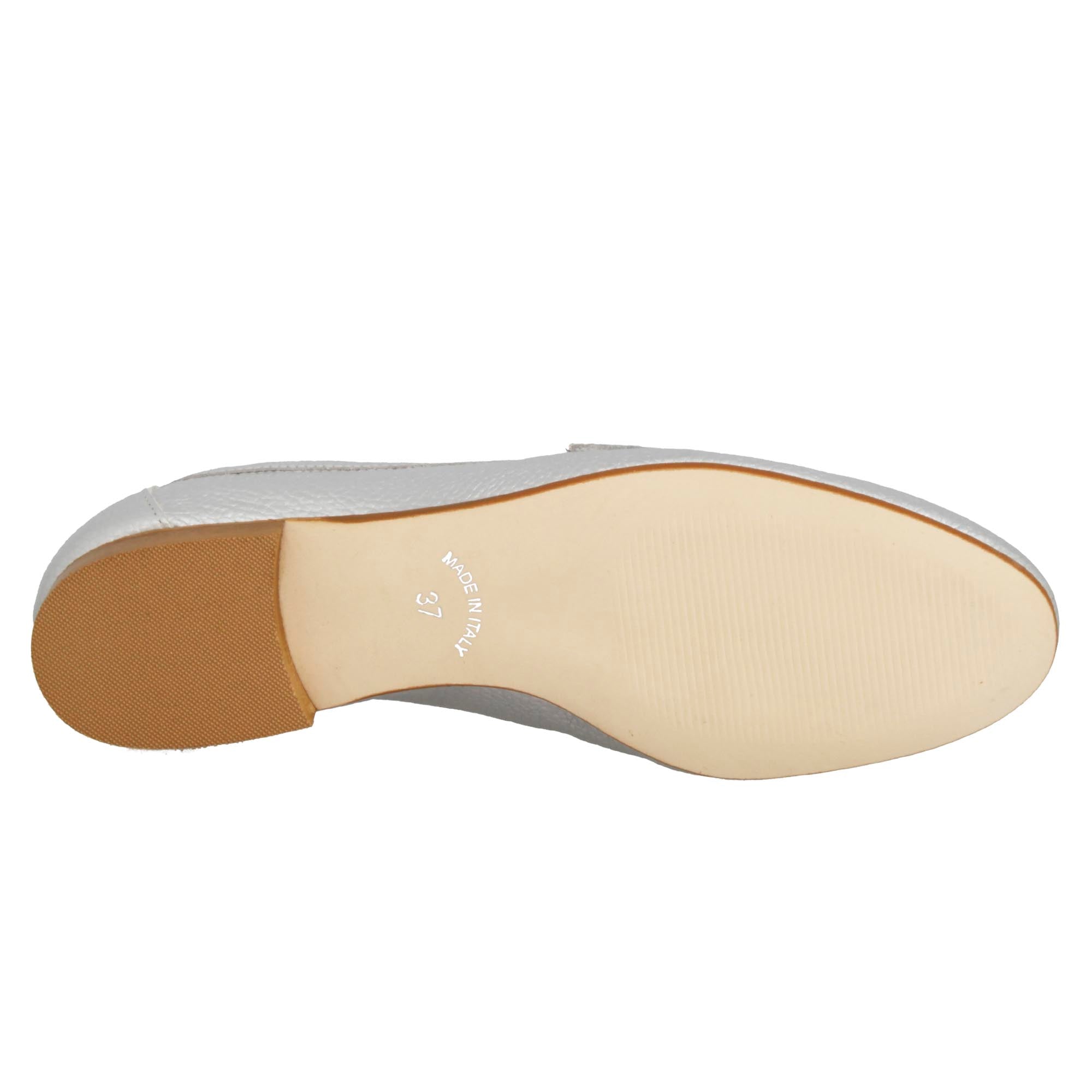 Leonardo Shoes Brenta Argento mocassini donna pelle argento