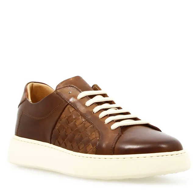 Leonardo Shoes Caronte Sneakers Uomo Pelle Marrone Intrecciata
