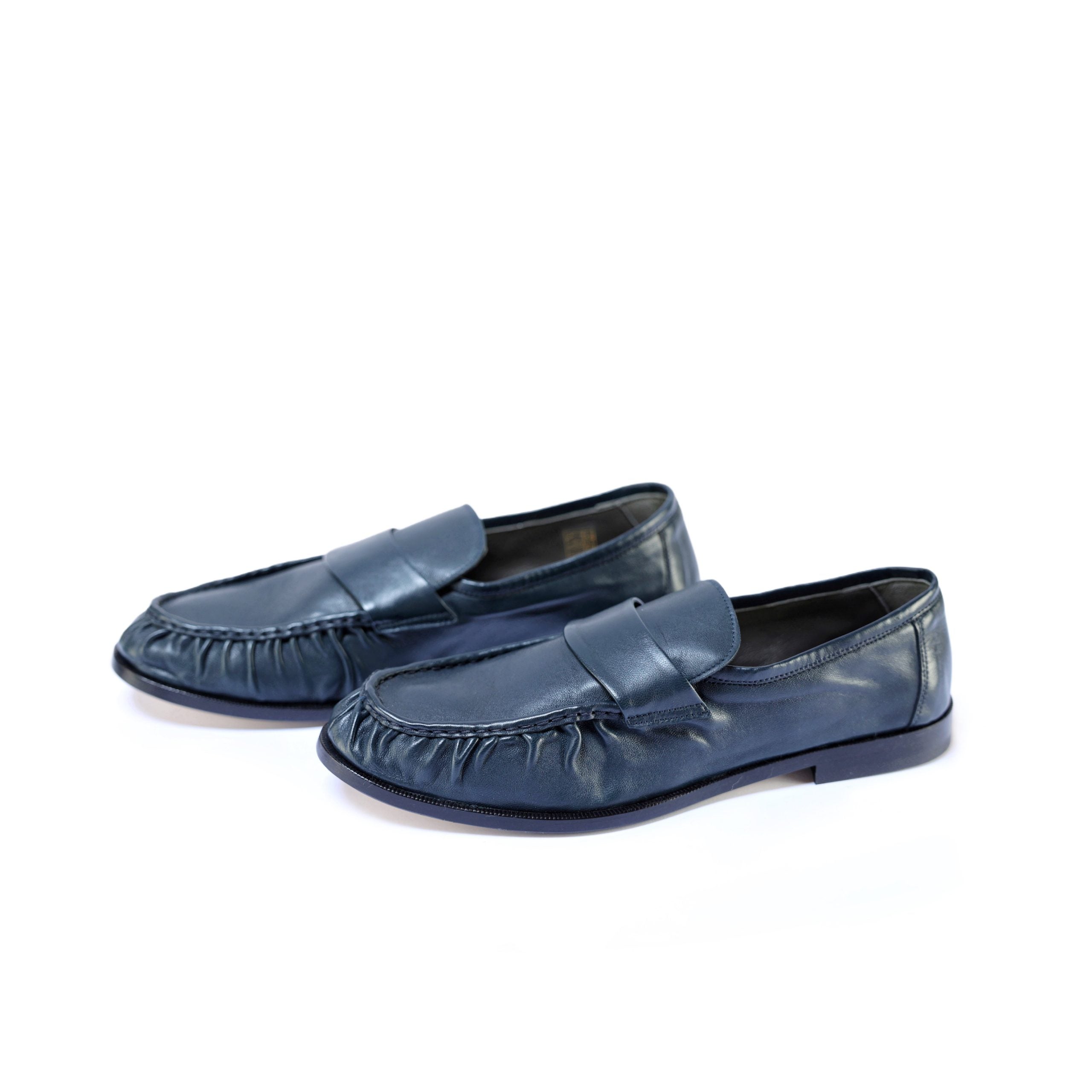 Ton Goût Luis Blue mocassini uomo pelle nappa blu