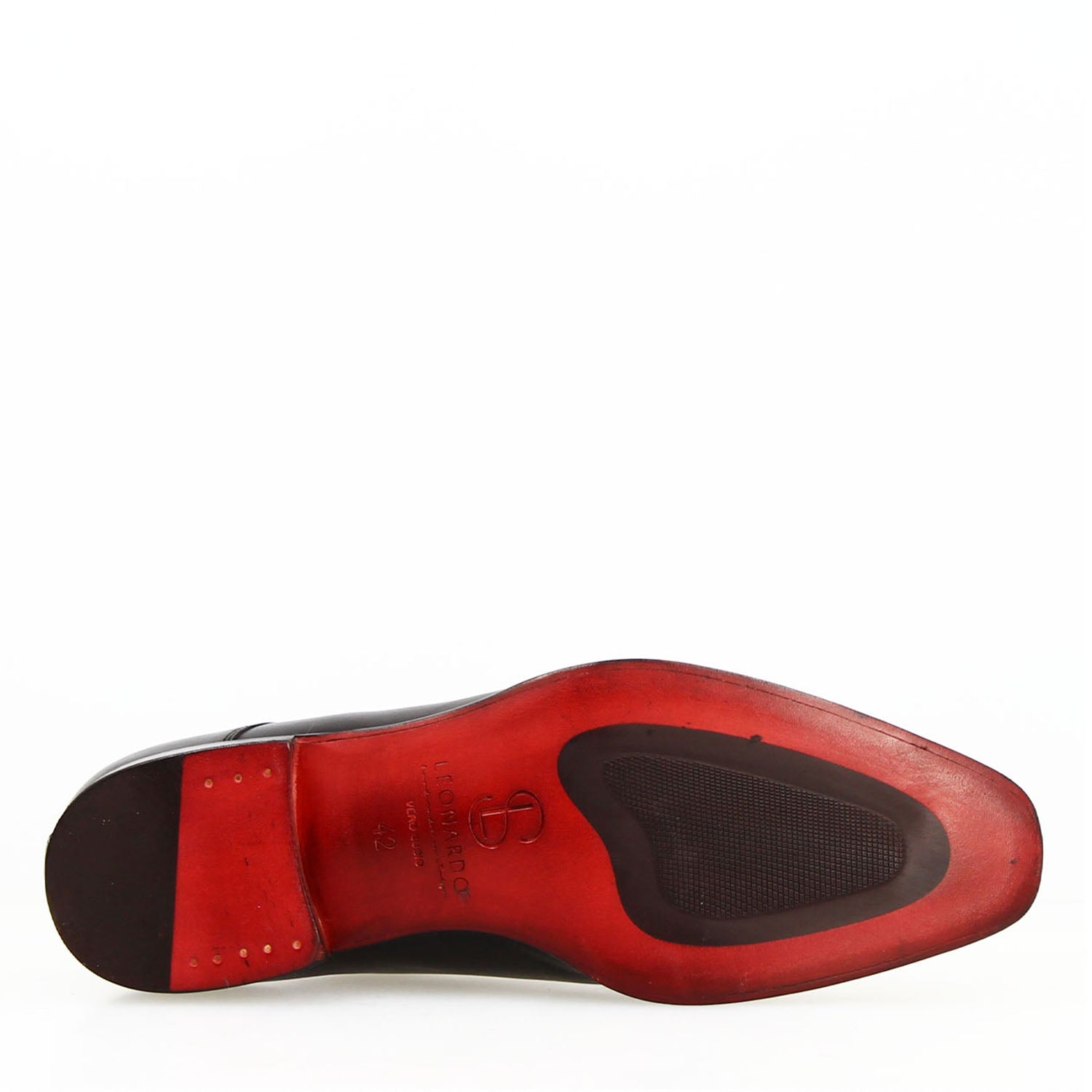 Leonardo Shoes Alfeo Derby Uomo Pelle Nera