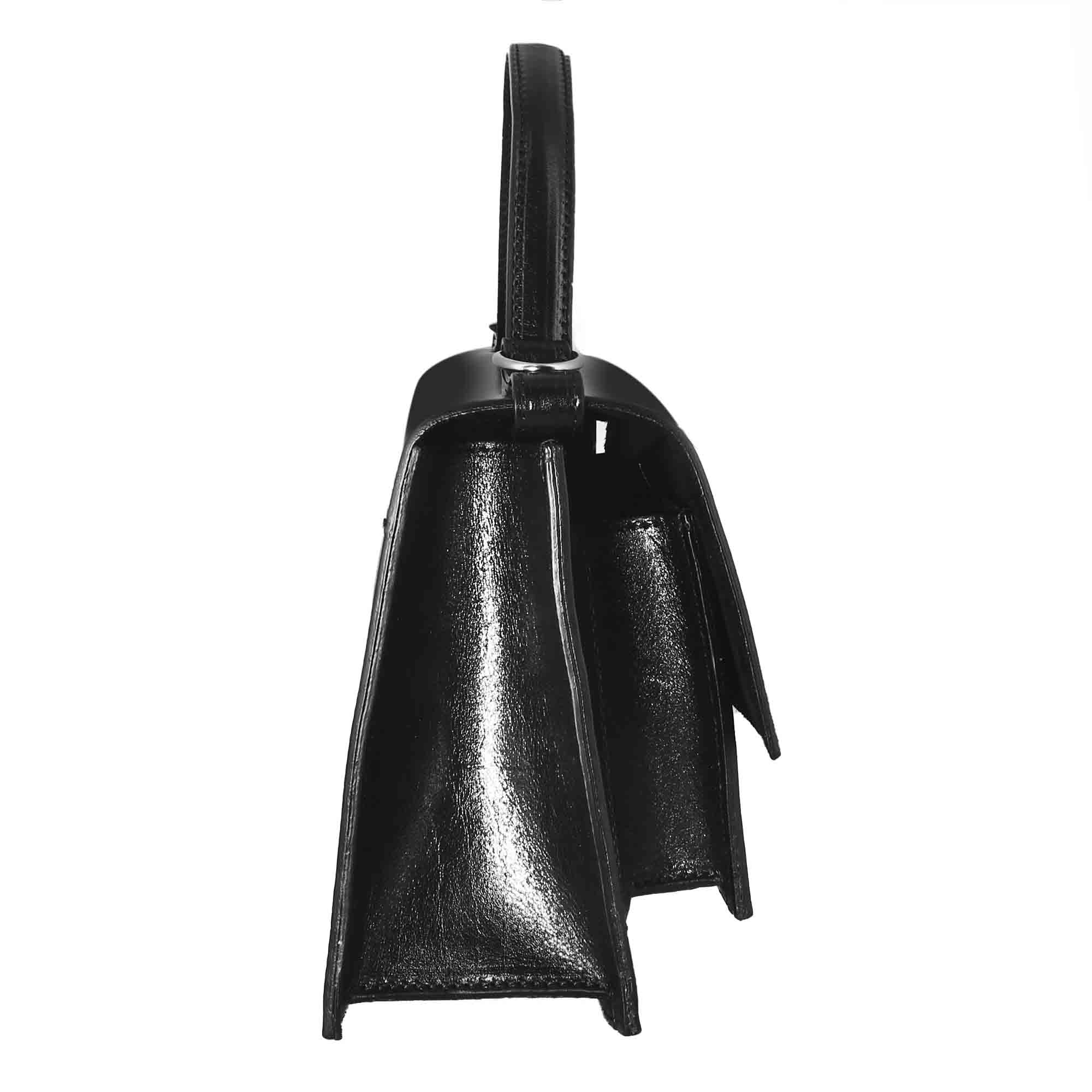 Leonardo Shoes Contessina Borsa Donna Pelle Nera