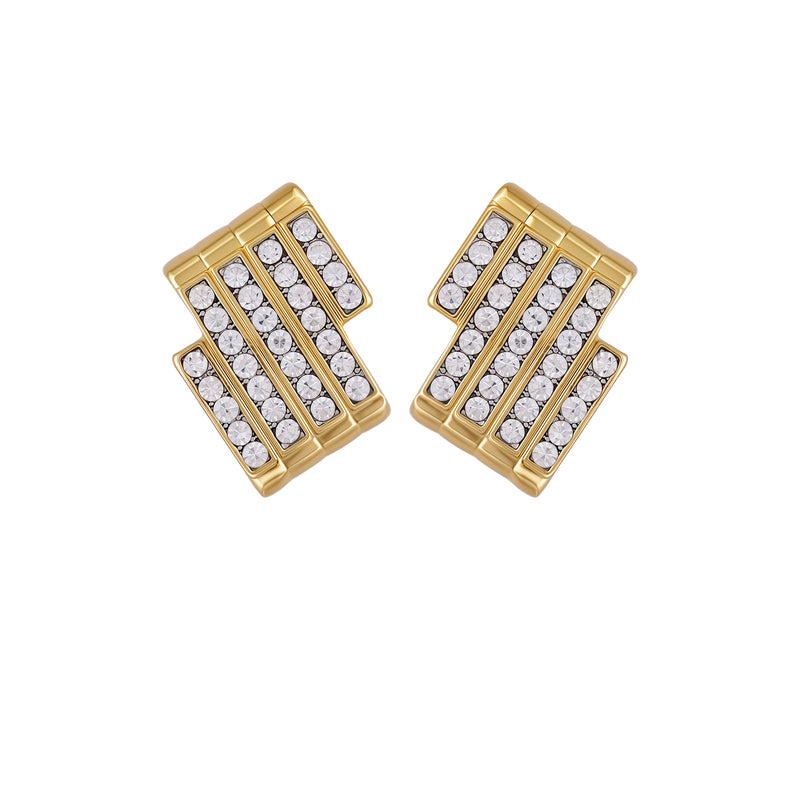Vince Camuto Bar Crystal Orecchini Oro Cristalli