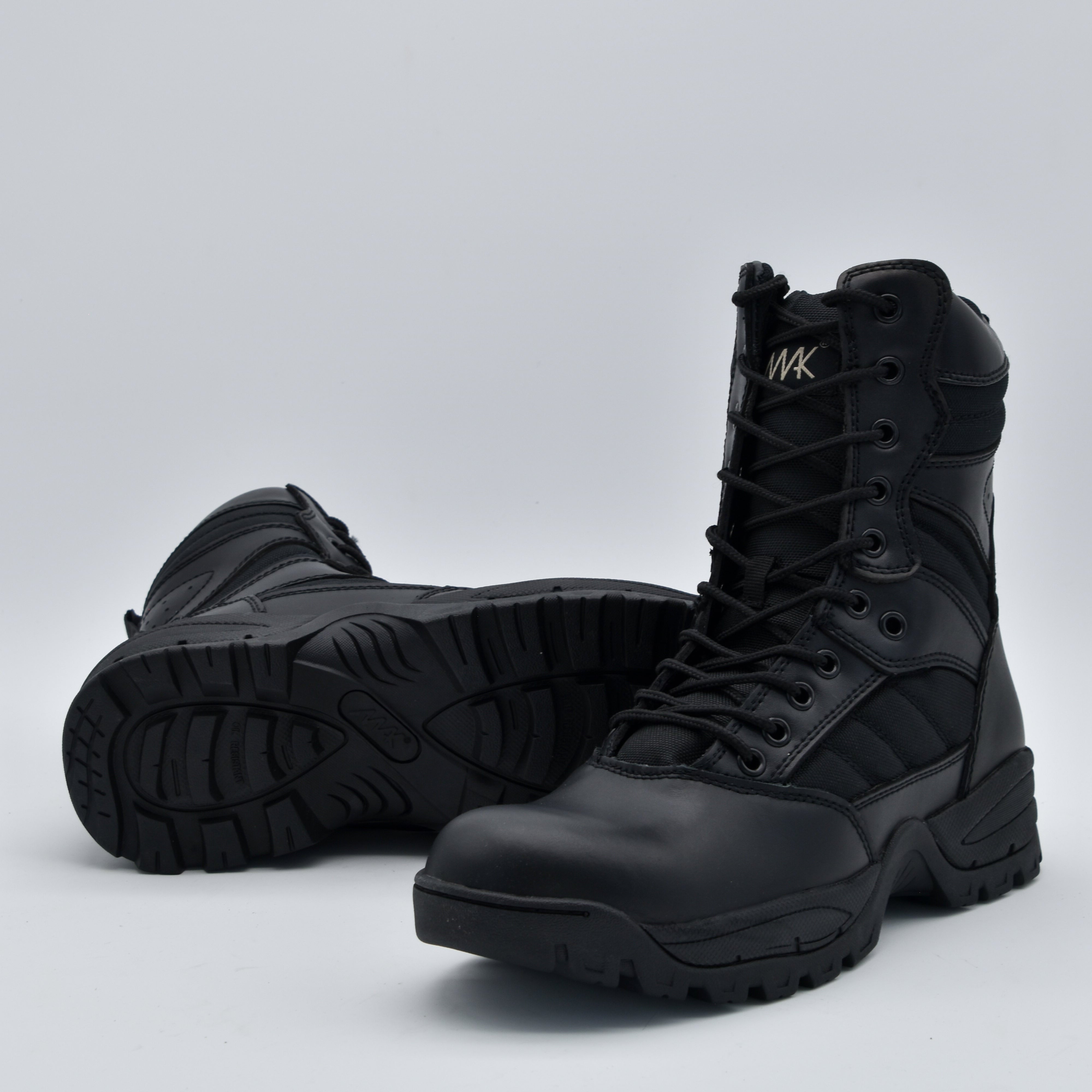 MAK Protector 9 Side Zip Stivale Tattico Nero Pelle