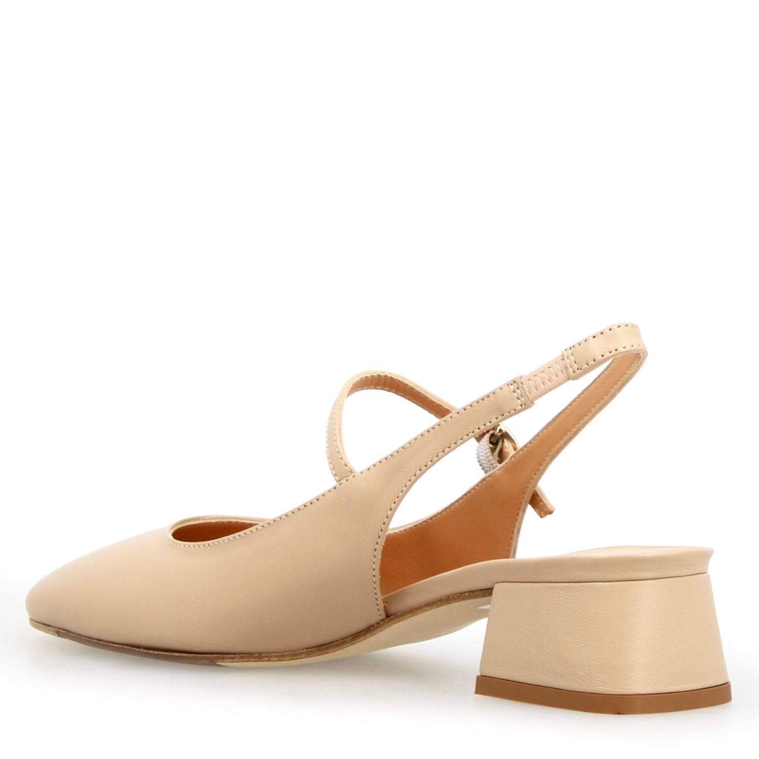 Leonardo Shoes Sandali Donna Archita beige pelle tacco 3 cm