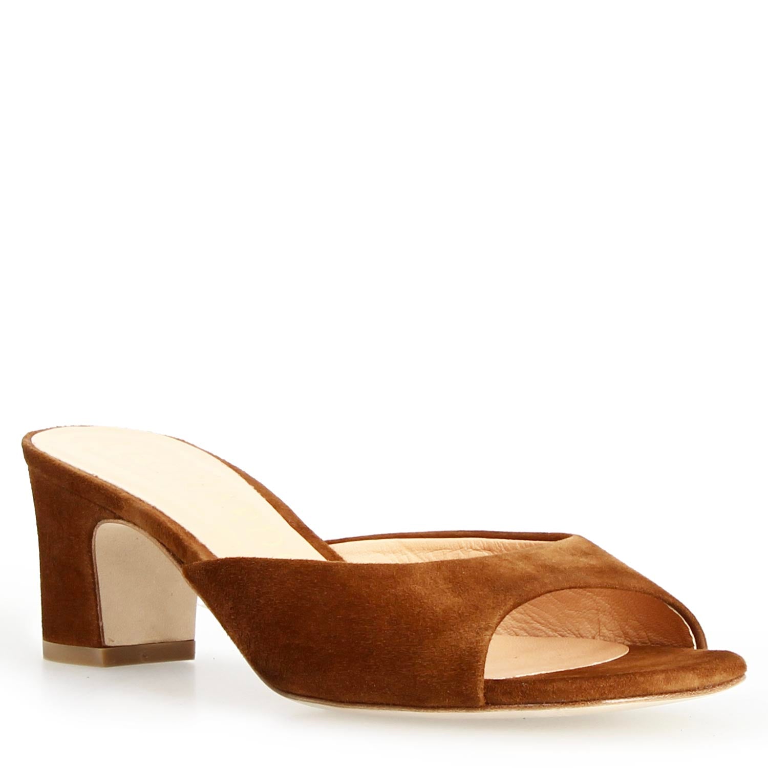 Leonardo Shoes Elena mules donna marrone camoscio